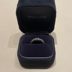 The Tiffany T Narrow Diamond Ring in 18k White Gold